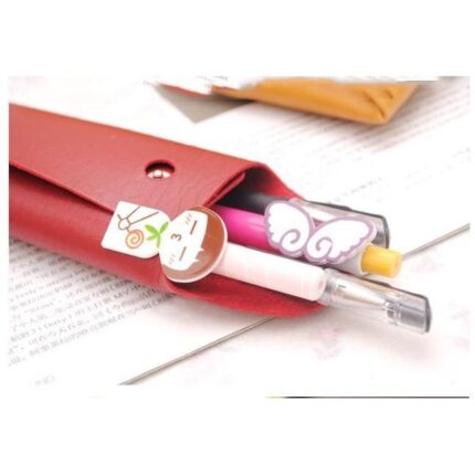 빨간색 미술 용품 필통 / 파우치 휴대용 수납 케이스