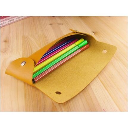 노란색 미술 용품 필통 / 파우치 휴대용 수납 케이스