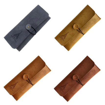 (랜덤 발송) 미술용 스웨이드 가죽 펜슬 케이스 / 작업용 파우치 정리 보관 수납