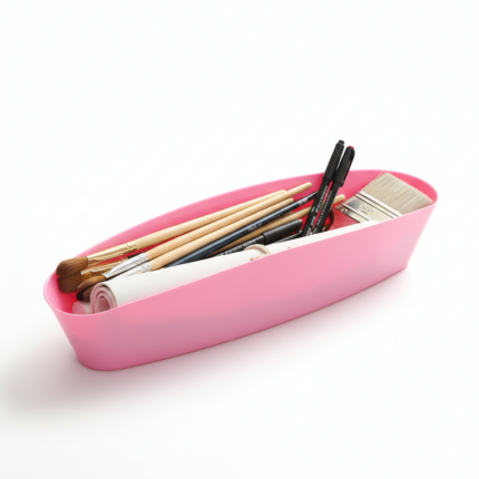 핑크색 미술용품 도구 보관 포켓 / 작업공간 사이드 공방 정리함